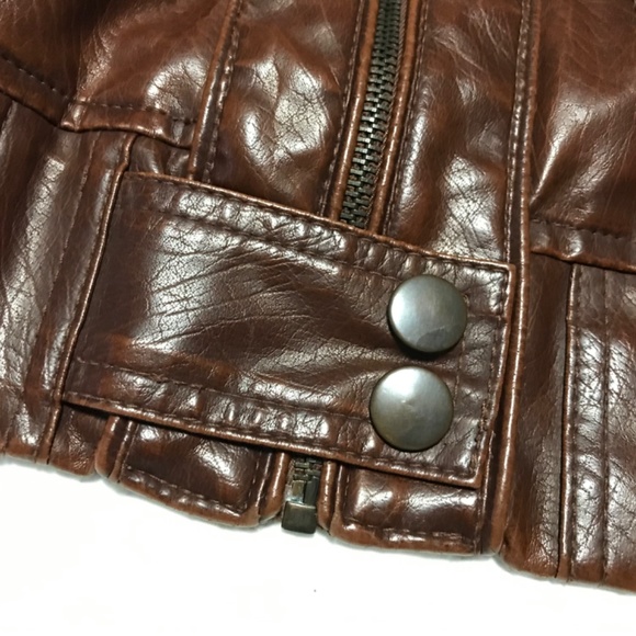 Wet Seal Faux Leather Jacket Cropped - Picture 7 of 8